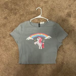 XL Grey My Little Pony Hasbro Crop Top H&M Original 90’s cartoon